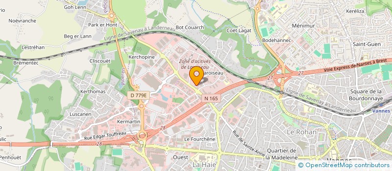 localisation de l'entreprise ARMOR CONSEILS EXPERTISE COMPTABLE à VANNES