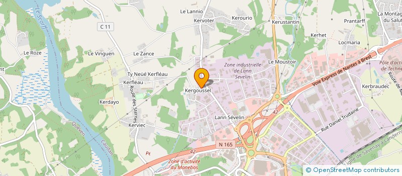 localisation de l'entreprise ARMOR CONTROLE POIDS LOURDS  CAUDAN