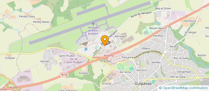 localisation de l'entreprise ARMOR DEFENSE à GUIPAVAS