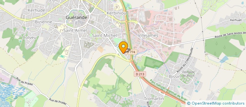 localisation de l'entreprise ARMOR DRESSING à GUERANDE
