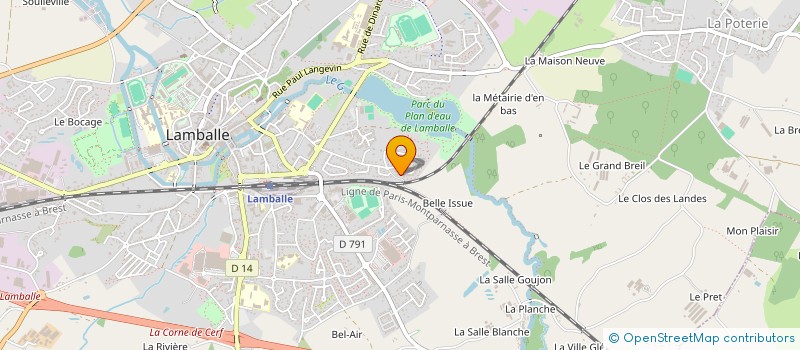 localisation de l'entreprise ARMOR ENROBE AMENAGEMENT à LAMBALLE-ARMOR