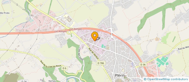 localisation de l'entreprise ARMOR EQUIPEMENTS UTILITAIRES à PLERIN