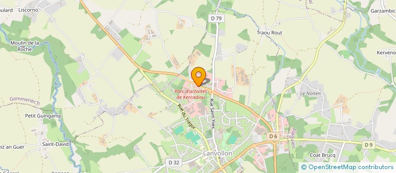 localisation de l'entreprise ARMOR FERMETURES INDUTRIELLES à LANVOLLON