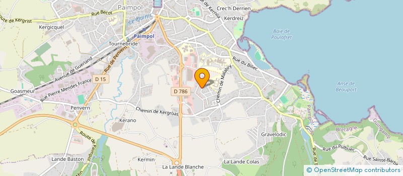 localisation de l'entreprise ARMOR GENIE CLIMATIQUE à PAIMPOL