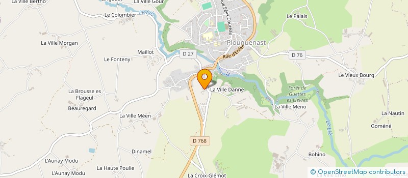 localisation de l'entreprise ARMOR GRANITS à SAINT-CARREUC