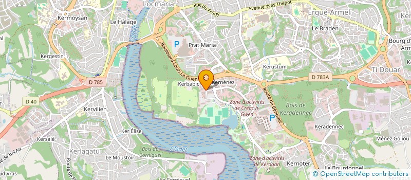 localisation de l'entreprise ARMOR-IC à QUIMPER