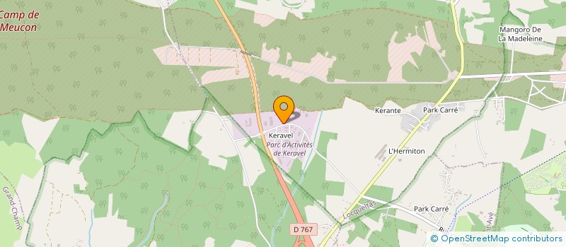 localisation de l'entreprise ARMOR NEGOCE B.T à LOCQUELTAS