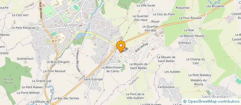 localisation de l'entreprise ARMOR PLOMBERIE PLACO ISOLATION 22  SAINT-BRANDAN