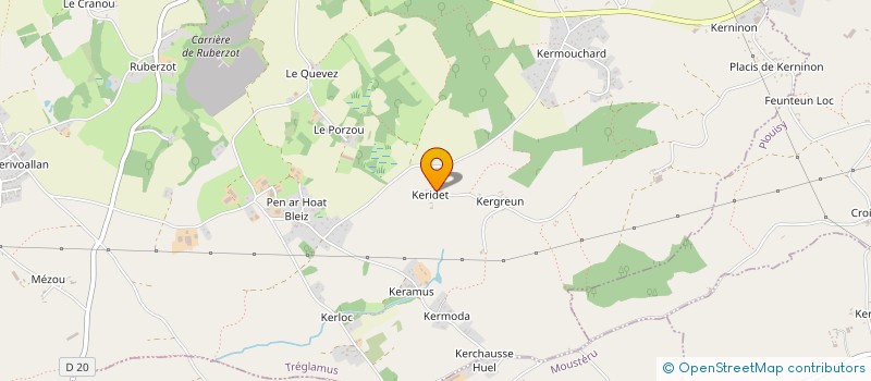 localisation de l'entreprise ARMOR TOPO SERVICES  TREGLAMUS