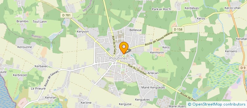 localisation de l'entreprise ARMOR VITRERIE NETTOYAGE  PLOUHINEC