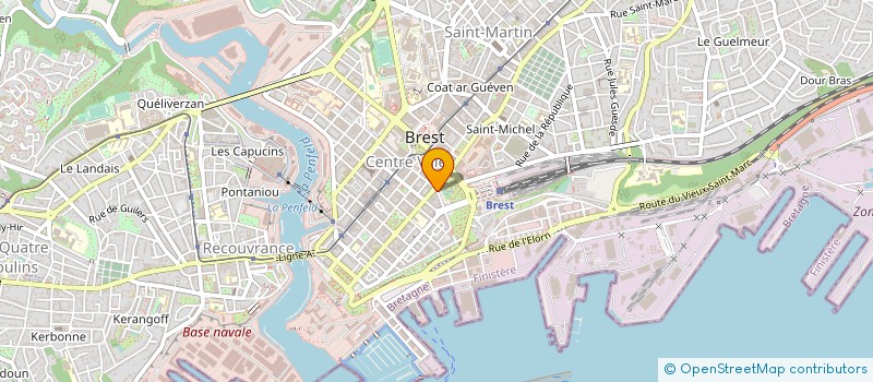 localisation de l'entreprise ARMOR VOYAGES à BREST