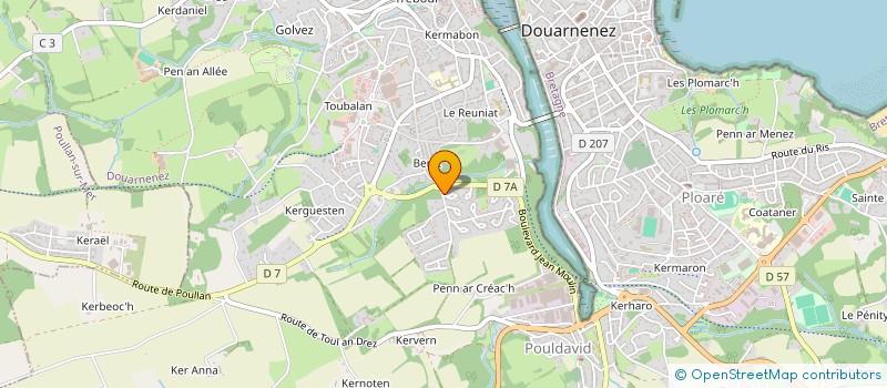 localisation de l'entreprise ARMORYK JARDINS à DOUARNENEZ