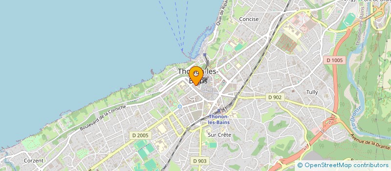 localisation de l'entreprise ARMURERIE-COUTELLERIE-PECHE ET LOISIRS à THONON-LES-BAINS