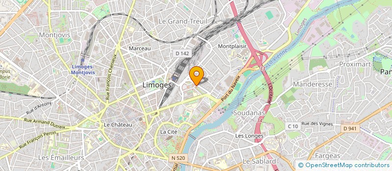 localisation de l'entreprise ARMURERIE DES BENEDICTINS à LIMOGES