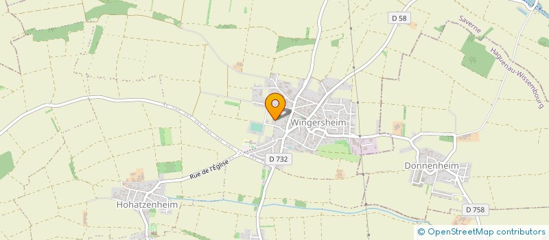 localisation de l'entreprise ARMURERIE DU KOCHERSBERG 67 à WINGERSHEIM LES QUATRE BANS