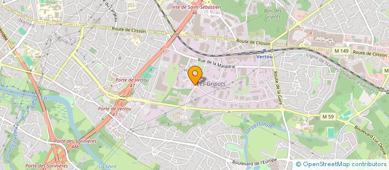 localisation de l'entreprise ARMURERIE ERIC MILLIET  VERTOU