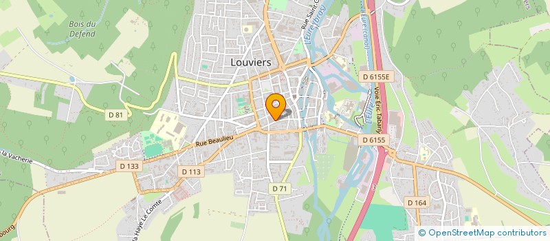 localisation de l'entreprise ARMURERIE LEGRAND à LOUVIERS