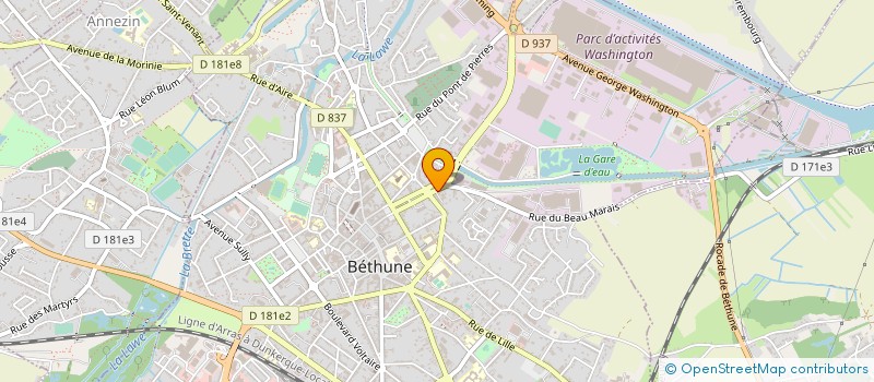 localisation de l'entreprise ARMURERIE LIEGEOIS à BETHUNE