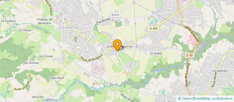 localisation de l'entreprise ARMURERIE MAISON BLANCHE  VAUGNERAY