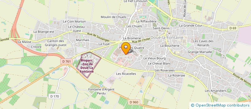 localisation de l'entreprise ARMURERIE - PECHE ONILLON CESBRON  DOUE-EN-ANJOU