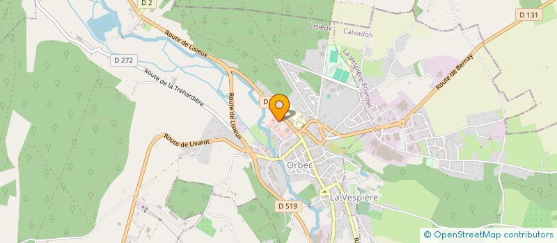 localisation de l'entreprise ARMURERIE RIFFAUT à ORBEC