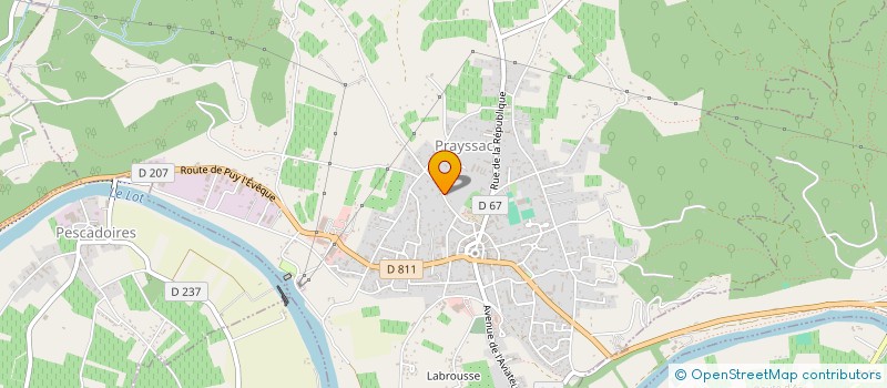 localisation de l'entreprise ARMURERIE SALCET à PRAYSSAC