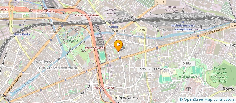 localisation de l'entreprise ARN à PANTIN