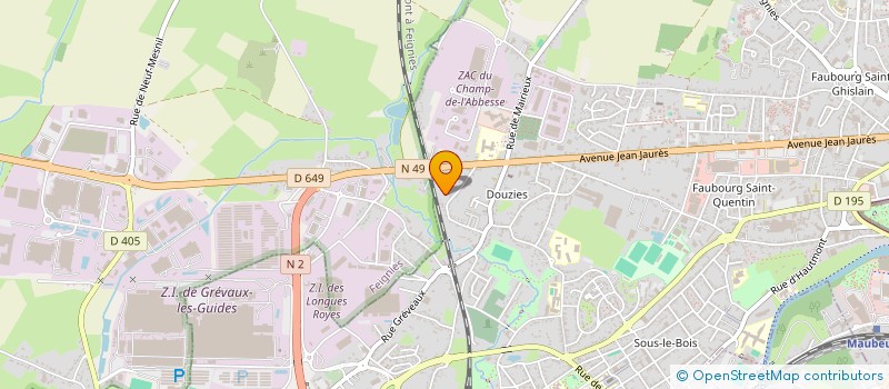 localisation de l'entreprise ARN IMMO  MAUBEUGE