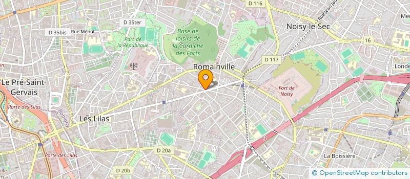 localisation de l'entreprise ARN OPTIQUE à ROMAINVILLE