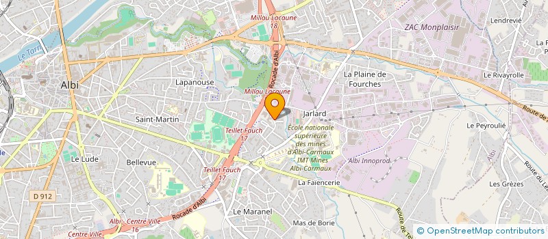 localisation de l'entreprise ARNATO à ALBI