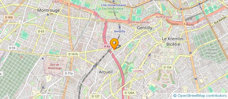 localisation de l'entreprise ARNAUD  ARCUEIL