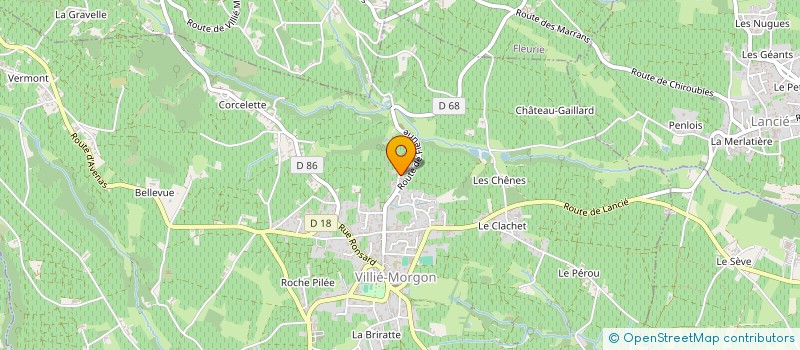 localisation de l'entreprise ARNAUD AUCOEUR - DOMAINE LE COLOMBIER à VILLIE-MORGON