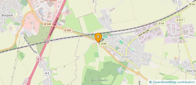 localisation de l'entreprise ARNAUD B. PARCS ET JARDINS à AVELIN