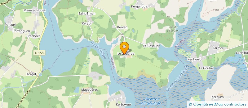 localisation de l'entreprise ARNAUD BRETAGNE SUD VITRERIE  NOSTANG