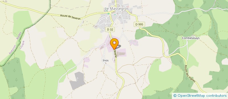 localisation de l'entreprise ARNAUD COSTES MENUISERIE  MASSEGROS CAUSSES GORGES