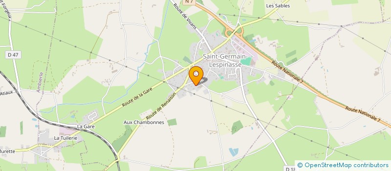 localisation de l'entreprise ARNAUD DUBREUIL  SAINT-GERMAIN-LESPINASSE