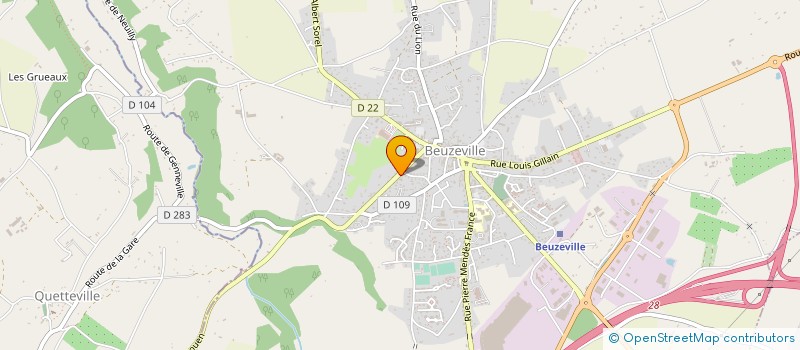 localisation de l'entreprise ARNAUD DUJARDIN SARL à BEUZEVILLE
