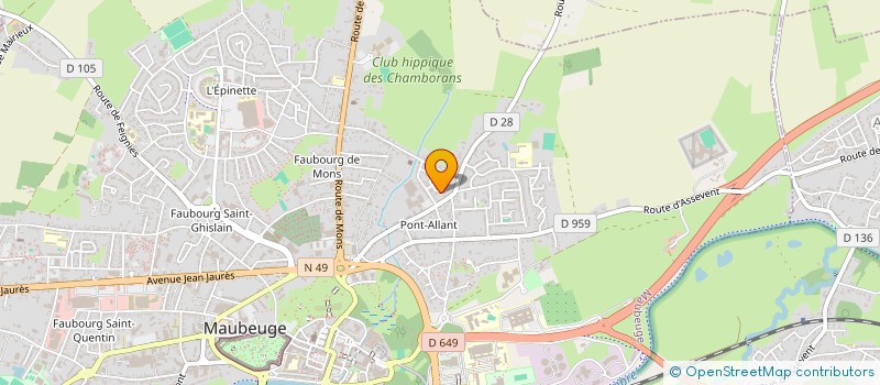 localisation de l'entreprise ARNAUD DUPUIS CONSTRUCTIONS à MAUBEUGE
