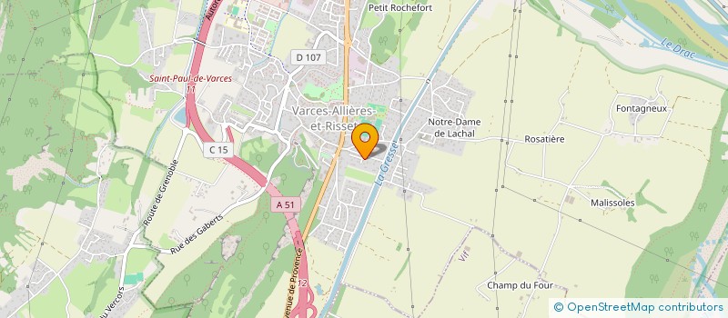 localisation de l'entreprise ARNAUD ENERGIE  VARCES-ALLIERES-ET-RISSET