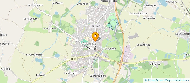 localisation de l'entreprise ARNAUD FRERES à AUBIGNY-LES CLOUZEAUX