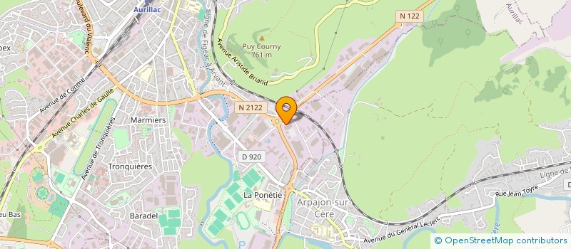 localisation de l'entreprise ARNAUD LOCATION à AURILLAC