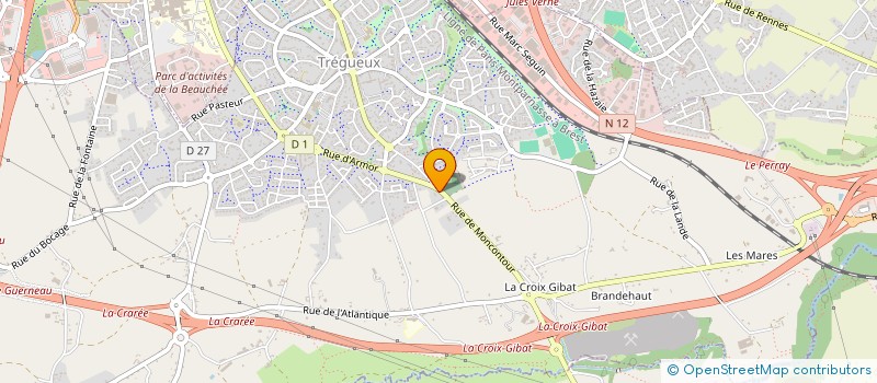 localisation de l'entreprise ARNAUD MACONNERIE 22 à TREGUEUX