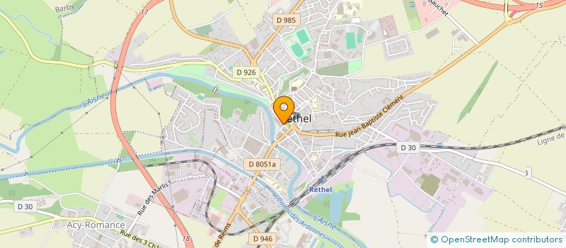 localisation de l'entreprise ARNAUD MANGIN, NOTAIRE  RETHEL