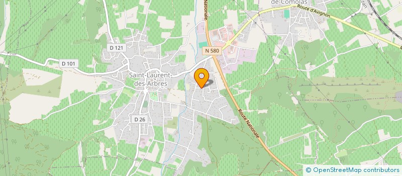 localisation de l'entreprise ARNAUD MARTIN PEINTURE  SAINT-LAURENT-DES-ARBRES
