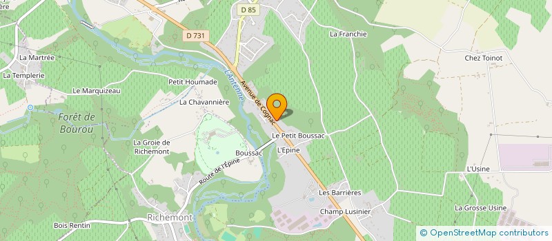 localisation de l'entreprise ARNAUD MEIRE à COGNAC