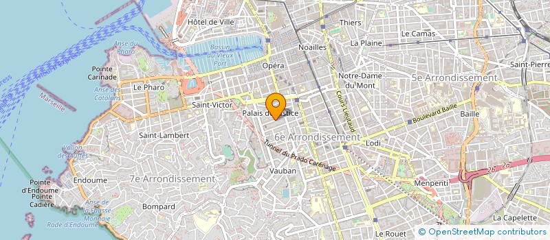 localisation de l'entreprise ARNAUD PELLEGRIN à MARSEILLE