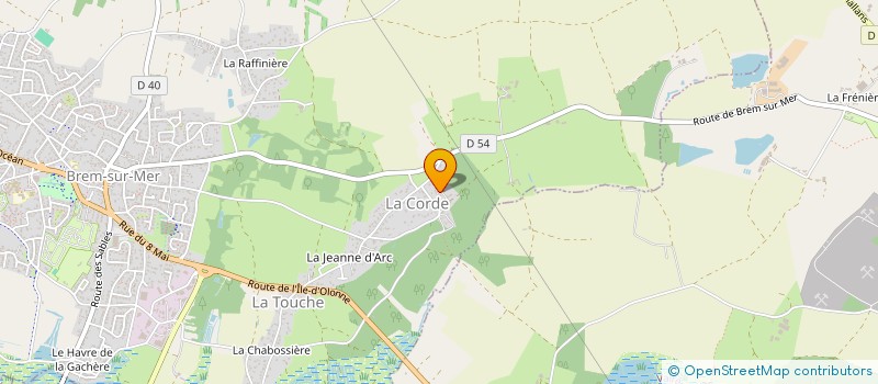 localisation de l'entreprise ARNAUD RAMONAGE ZINGUERIE à BREM-SUR-MER