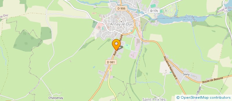 localisation de l'entreprise ARNAY TRANSPORTS à ARNAY-LE-DUC