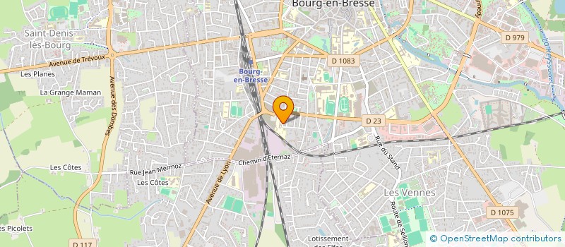 localisation de l'entreprise ARNICA à BOURG-EN-BRESSE