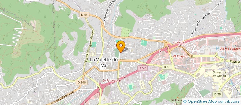 localisation de l'entreprise ARNIER-ORTHO à LA VALETTE-DU-VAR